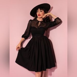 2X Frenchie Swing Dress in Black - Vixen by Micheline Pitt